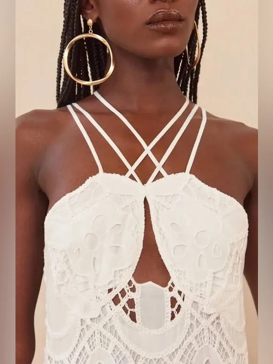 Cult Gaia Women's Everly lace dress size L NWT - Picture 3 of 13